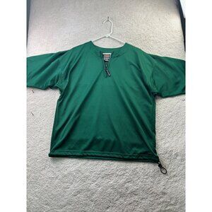 Easton‎ Green Short-Sleeve Pullover With Zip Neck And Adjustable Hem Size S 100%